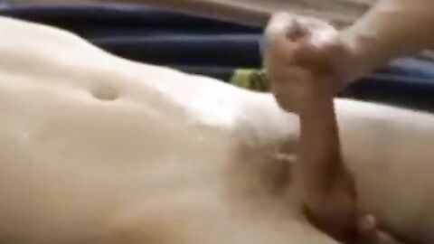 Moaning Amateur Man Cums Masturbating