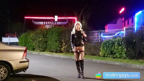 Crossdresser Angel Outdoor Fun