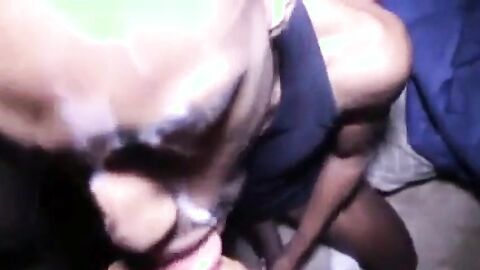Black Bareback Amateur Takes Big Cock, Loves Cum