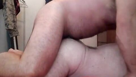 Fat Amateur Bear Loves Cock in His Hole