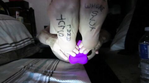 Huge Purple Dildo Stretches Me Out