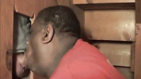 Big White Cock Feeds Black Man With Big Lips