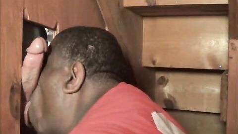 Big White Cock Feeds Black Man With Big Lips
