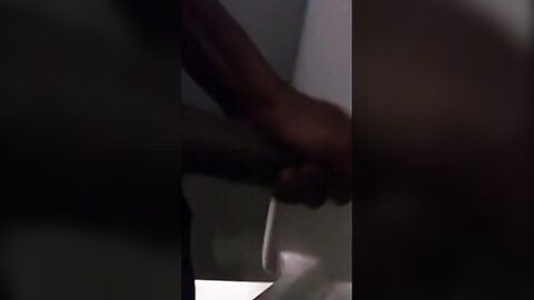 Big Black Cock Masturbation at Work
