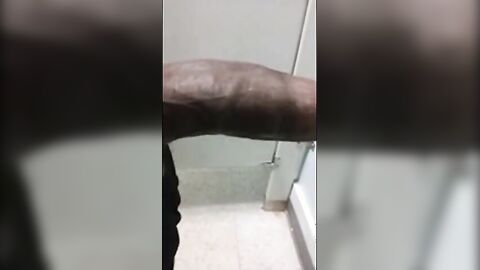 Big Black Cock Masturbation at Work