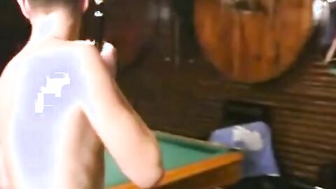 Nude Russian Soldiers Playing Pool