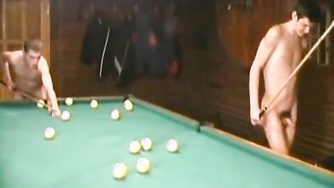 Nude Russian Soldiers Playing Pool
