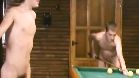 Nude Russian Soldiers Playing Pool