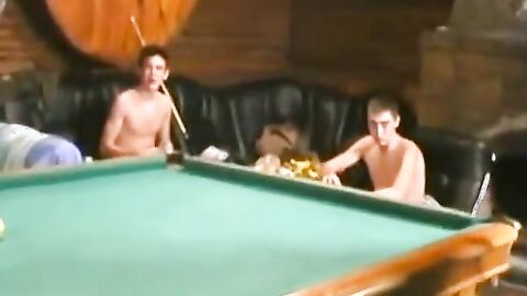 Nude Russian Soldiers Playing Pool