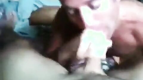 Big-Cock Blowjob on the Couch with Amateur Buddy