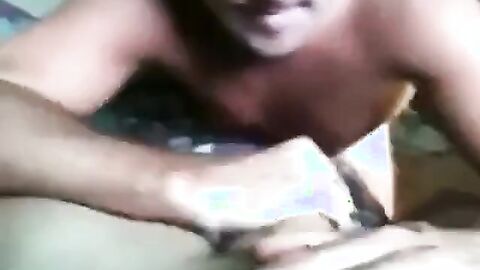 Big-Cock Blowjob on the Couch with Amateur Buddy