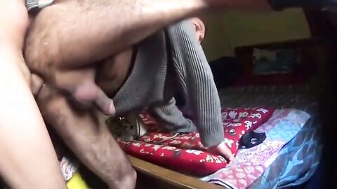 Bareback Breeding with a Silver Daddy Bear