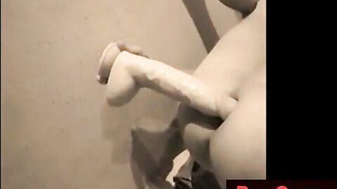 Twink Takes a Big Dildo Balls Deep