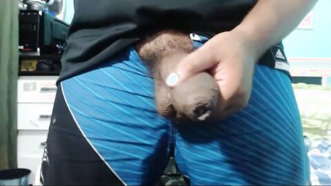 Uncut Latino Dick Stroking Solo