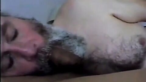 Bearded Daddy Sucks and Swallows