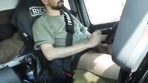 French Trucker's Cocky Solo Drive