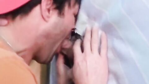 Twink's Homemade Glory Hole Adventure with a Big Cock