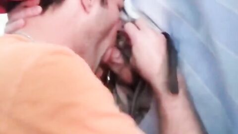 Twink's Homemade Glory Hole Adventure with a Big Cock
