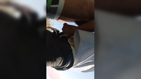 Mature Daddy Strokes Outdoors