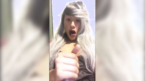 Asian Crossdresser Jerks Off