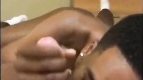 Verbal White Cock Sucked by Tattooed Black Man