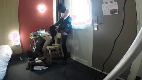 Docile Submissive Games with a TV CD