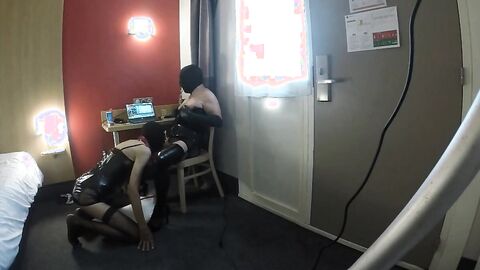 Docile Submissive Games with a TV CD