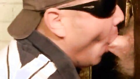 Glory Hole Blowjob: Choking on Married Cock
