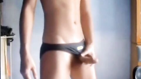 Tasty Amateur Twink's Striptease and Masturbation