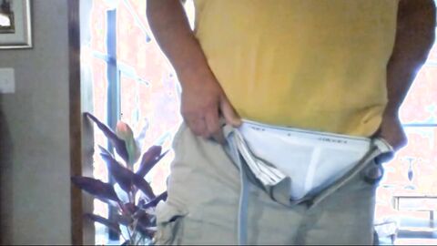 Grandpa Stroking on Webcam