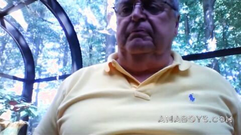 Grandpa Stroking on Webcam