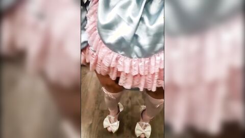 Asian Sissy's Small Cock Caged