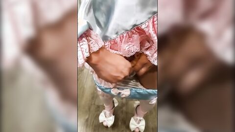 Asian Sissy's Small Cock Caged