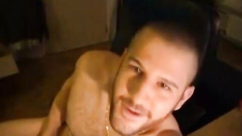 Muscular Hunk Jerks Off Solo