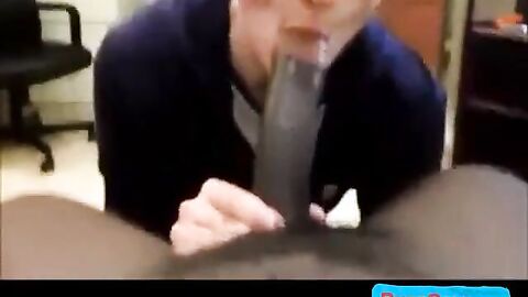 Big Black Cock Sucked by a Horny Amateur Dude