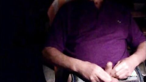 Grandpa Strokes His Small Cock