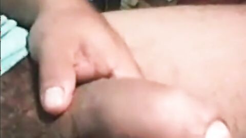 Fat Uncut Latino Daddy Shoots Thick Load