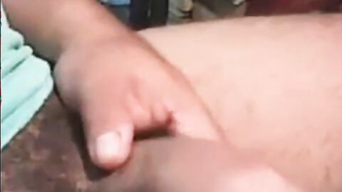 Fat Uncut Latino Daddy Shoots Thick Load