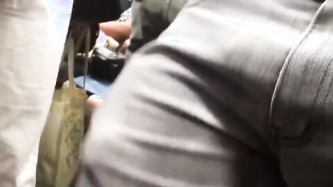 Hunk with a Big Bulge in Metro: Amateur Outdoor Adventure
