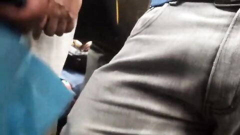Hunk with a Big Bulge in Metro: Amateur Outdoor Adventure