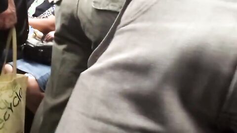 Hunk with a Big Bulge in Metro: Amateur Outdoor Adventure