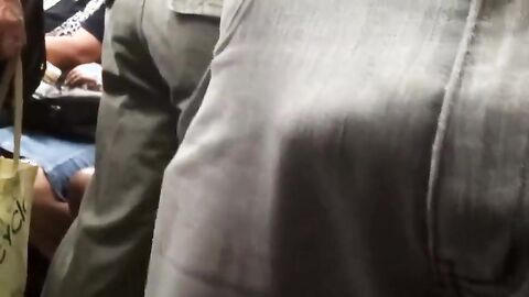 Hunk with a Big Bulge in Metro: Amateur Outdoor Adventure