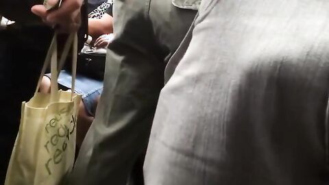 Hunk with a Big Bulge in Metro: Amateur Outdoor Adventure