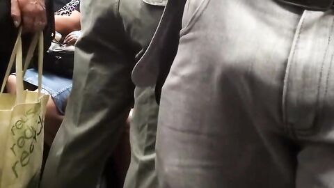 Hunk with a Big Bulge in Metro: Amateur Outdoor Adventure