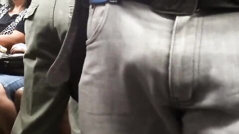 Hunk with a Big Bulge in Metro: Amateur Outdoor Adventure