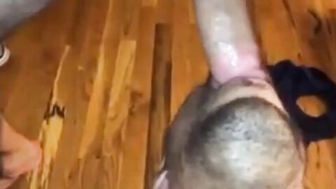 Amateur Latin Guy Takes a Big Cock Deep Throat