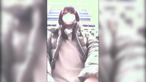 Asian Crossdresser Cums Outside