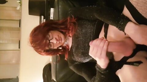 Big Cock Handjob for Crossdresser Lauren
