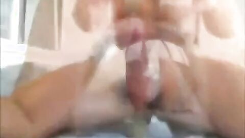 Pop! Goes the Condom Balloon with a Big Cock