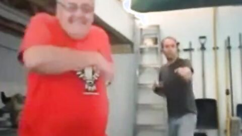 Dancing Daddy Bear Flashes His Big Cock on Webcam